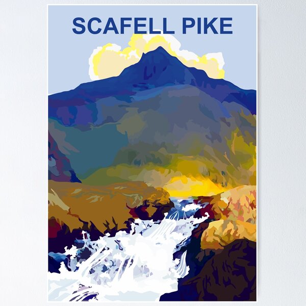Scafell Pike Travel Poster Lake District National Park Poster