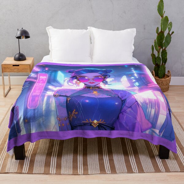 Item preview, "90s Cyberpunk Anime Girl Olivia in Miami Nightlife: A Fusion of Nostalgia and Neon Glamour! designed and sold by RIAiCreations.