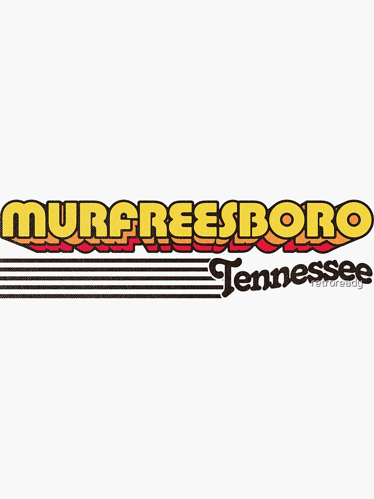 "Murfreesboro, Tennessee Retro Stripes" Sticker for Sale by