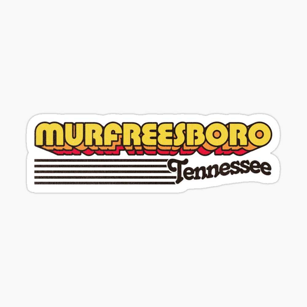 Murfreesboro, Tennessee | Retro Stripes Sticker