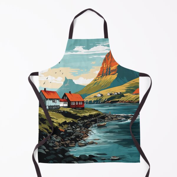 Item preview, A Pop Art Travel Print of the Faroe Islands - Denmark designed and sold by StudioRedKoala.