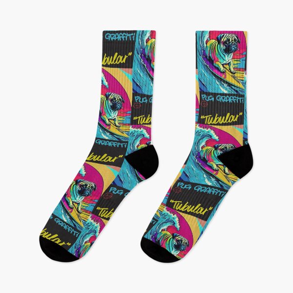 Item preview, Pug Surfer 4 TUBULAR designed and sold by RedBluffTraders.