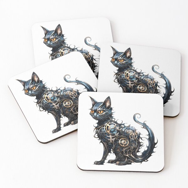 Item preview, Steampunk Cat made of Clockwork Gears designed and sold by SchorlCraft.