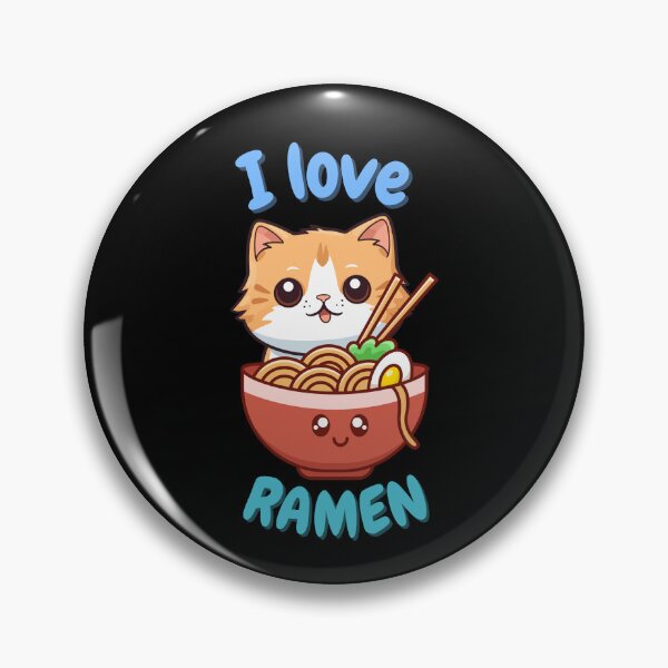 Item preview, I love ramen - cat eating ramen noodles designed and sold by peterwest.