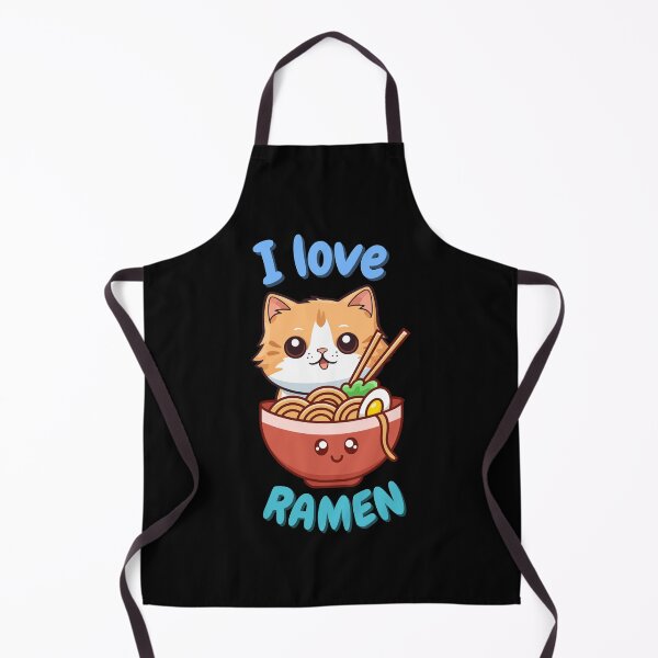 Item preview, I love ramen - cat eating ramen noodles designed and sold by peterwest.
