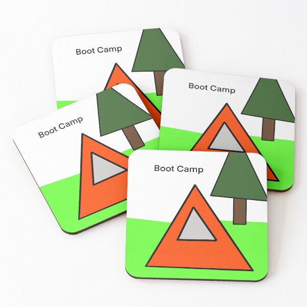 Item preview, A drawing of a tent and a tree for boot camp. designed and sold by lukesubbby.