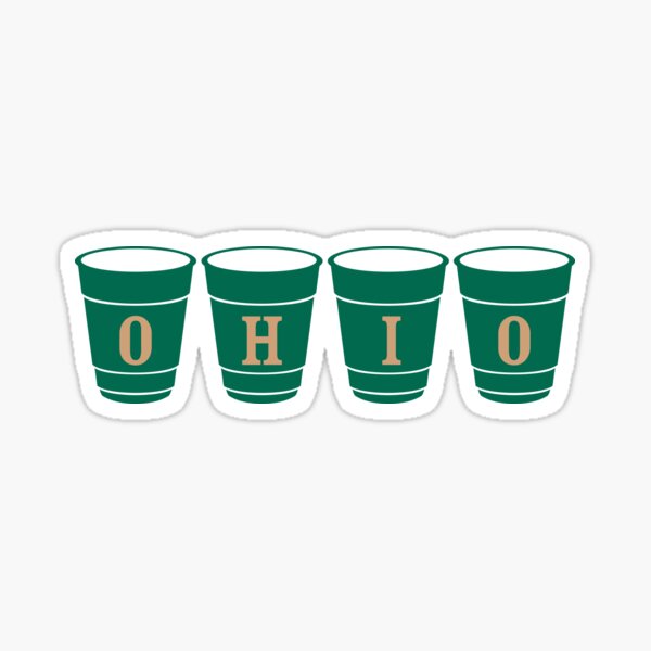 Ohio Party Cups Sticker