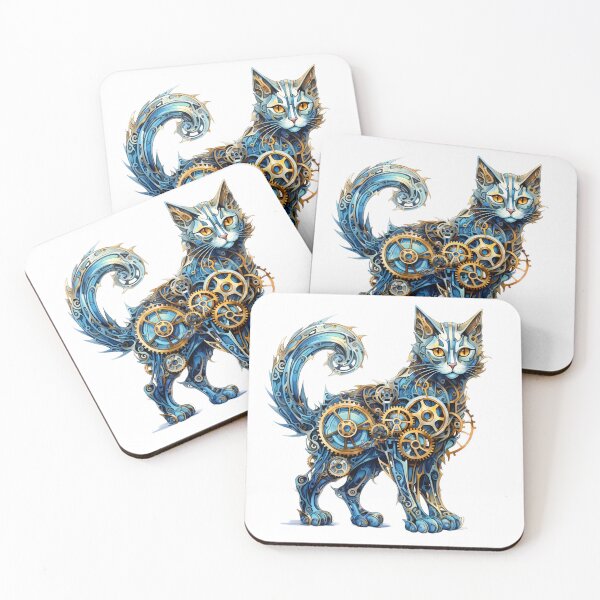 Item preview, Steampunk Cat made of Clockwork Gears designed and sold by SchorlCraft.