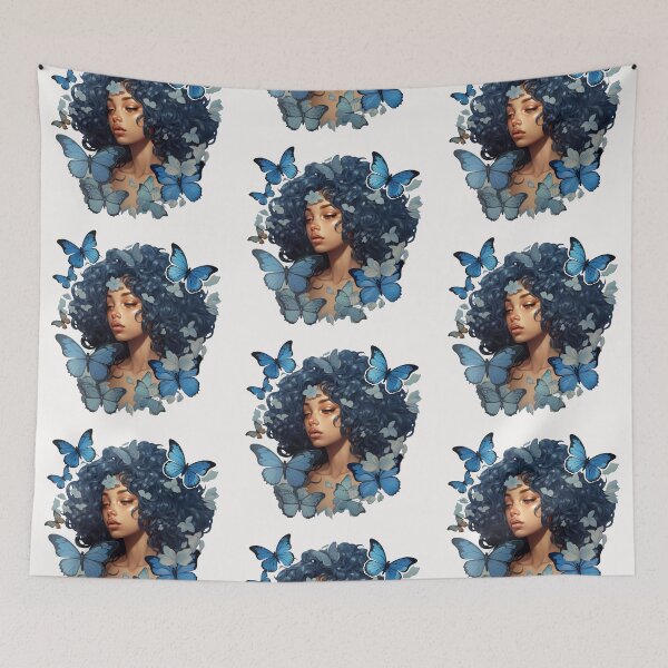 Item preview, Black Blue Butterfly Babe designed and sold by Digiversal.