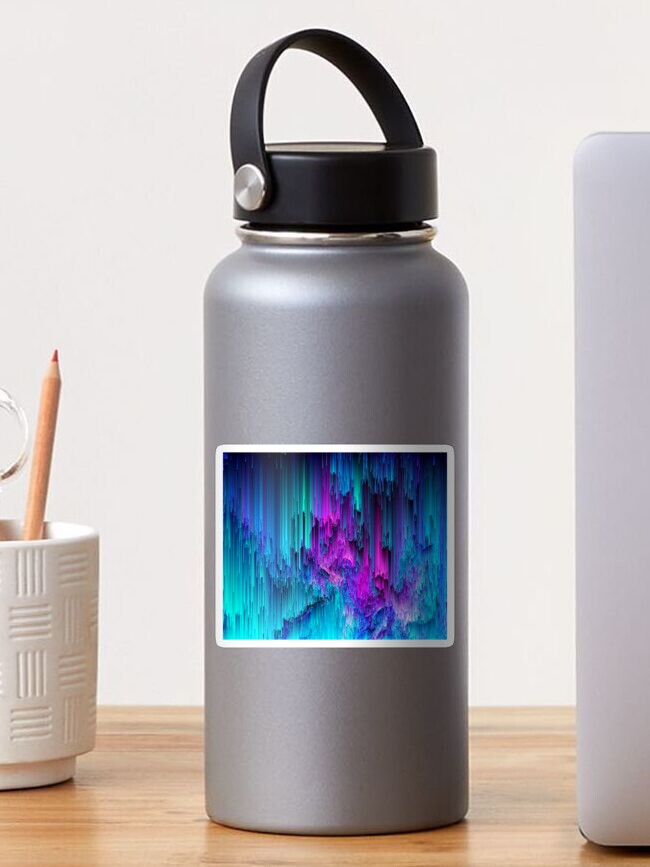 Thumbnail 1 of 3, Sticker, Neon Drifting - Pixel Art designed and sold by Jennifer Walsh.