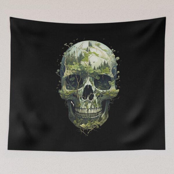 Item preview, Moss, Plant Life Skull designed and sold by Jasby-Co.