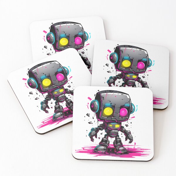 Item preview, Cyberpunk Robot – Cute Retro Futurist Companion designed and sold by SchorlCraft.