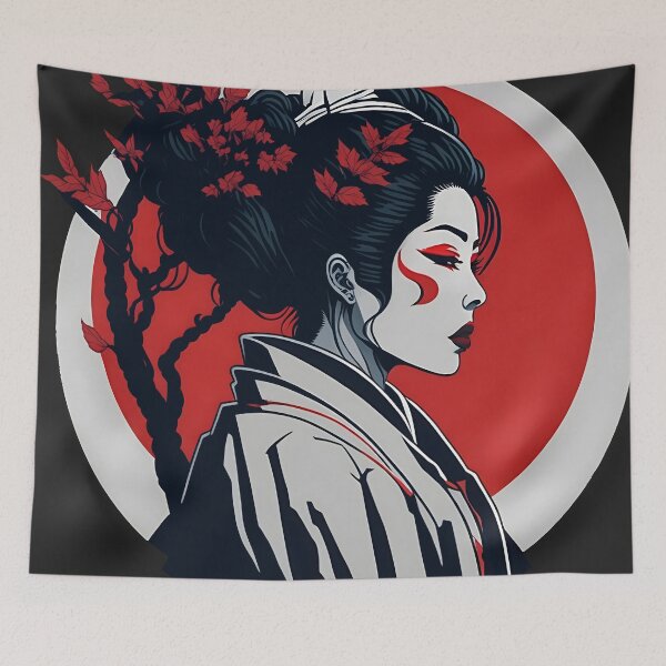 Item preview, Japanese Retro Woman designed and sold by ArtsyWishesShop.