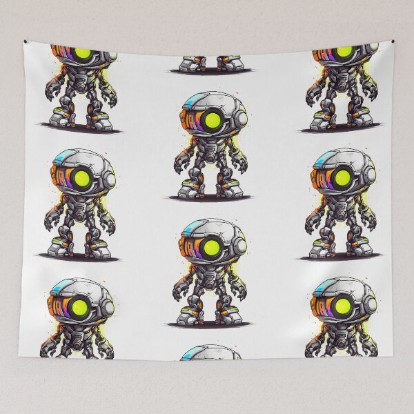 Item preview, Cyberpunk Robot – Cute Retro Futurist Companion designed and sold by SchorlCraft.