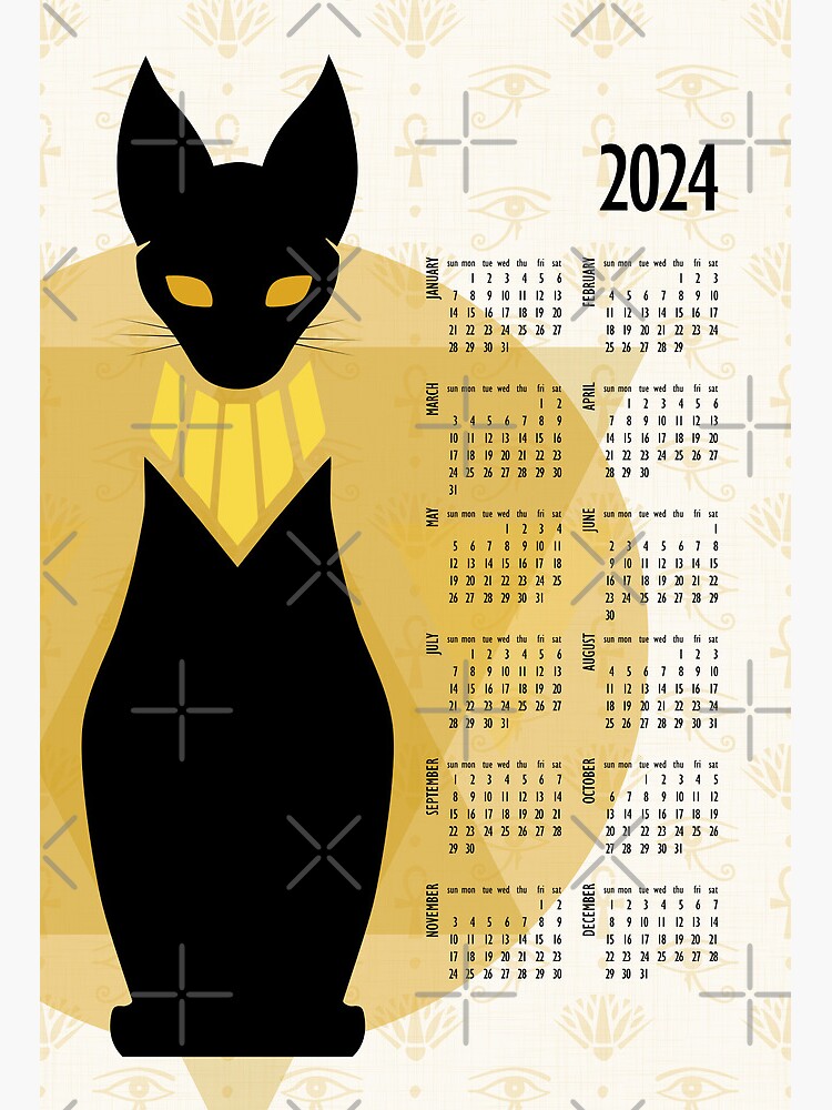 2024 Calendar Art Print Cats Blowing Bubbles Art Print for Sale