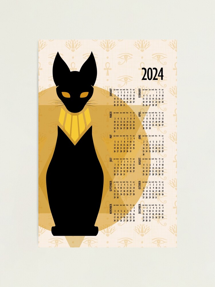 Acheter Calendrier Chat Noir 2024  photos de Chats Noirs 