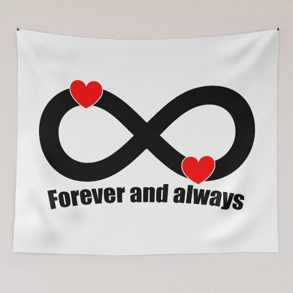 Item preview, Forever and always | Infinity Symbol with Hearts designed and sold by ProdbyNiECO.