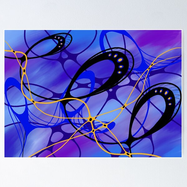 Item preview, realeza azul abstracto designed and sold by Taphath Foose Artist.