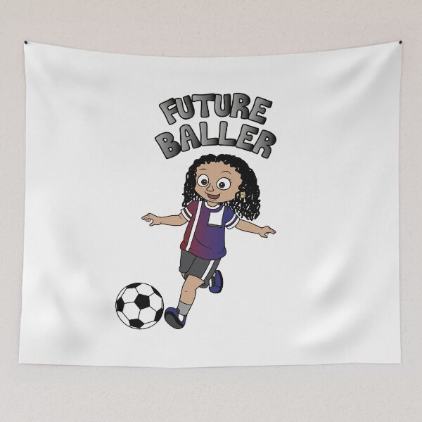 Item preview, 'Future Baller' - Girl with curly hair designed and sold by ThingsByNin.
