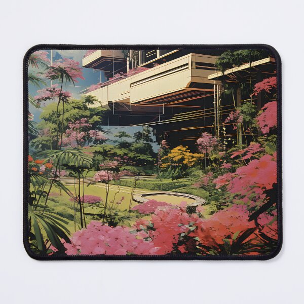 Item preview, Futuristic Utopian Cityscape with Glass Floral Facade of Skyscraper, Unity with Nature designed and sold by Je-we.