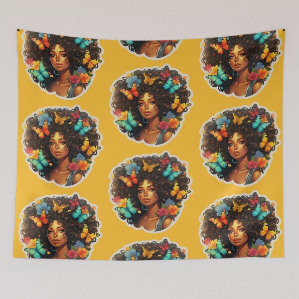Item preview, Black Colorful Butterfly Babe designed and sold by Digiversal.