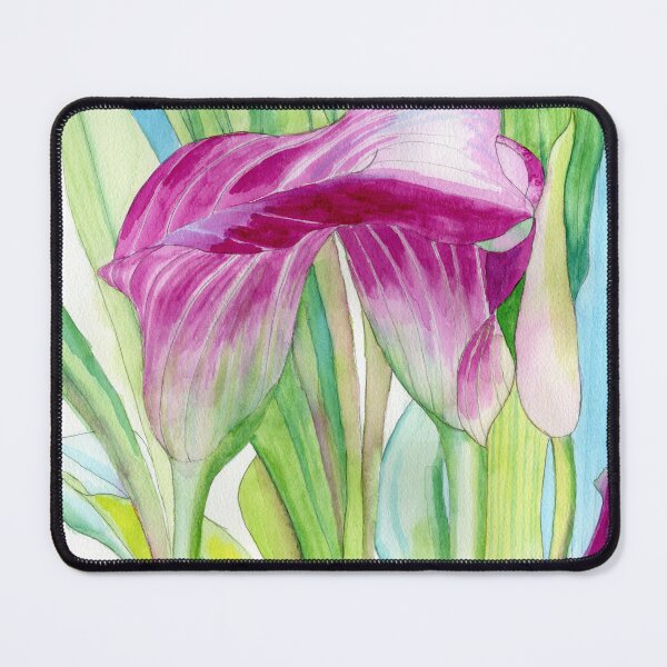 Item preview, Pink Calla lilies watercolour painting  designed and sold by esvb.