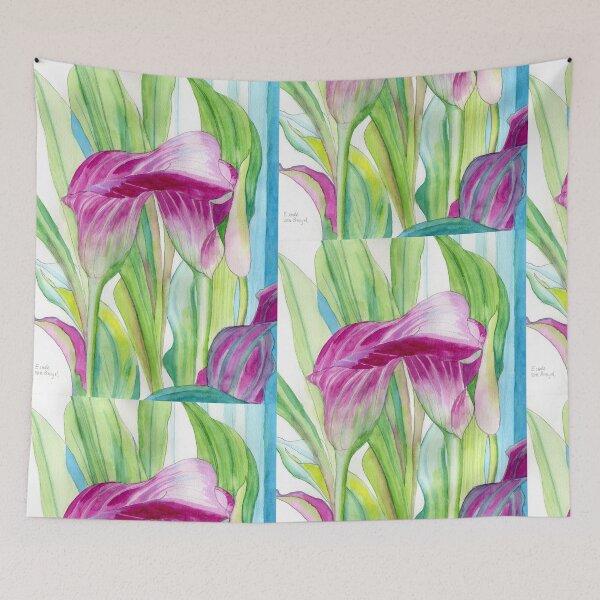 Item preview, Pink Calla lilies watercolour painting  designed and sold by esvb.