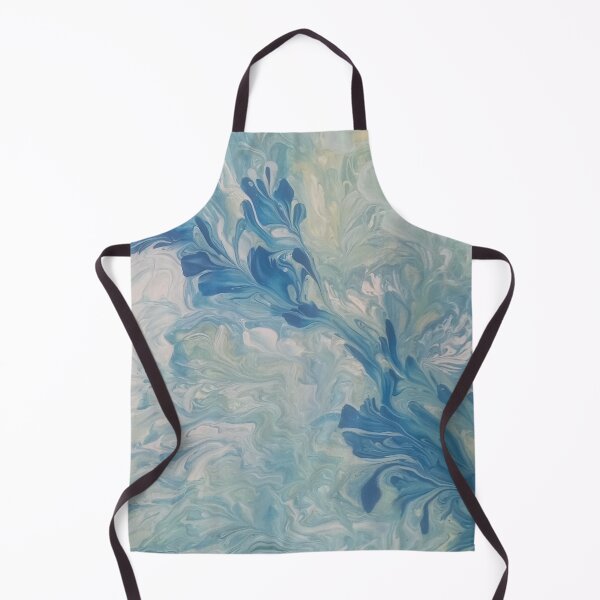 Item preview, Light Blue Turquoise And White Abstract Leaves designed and sold by JANA4446.