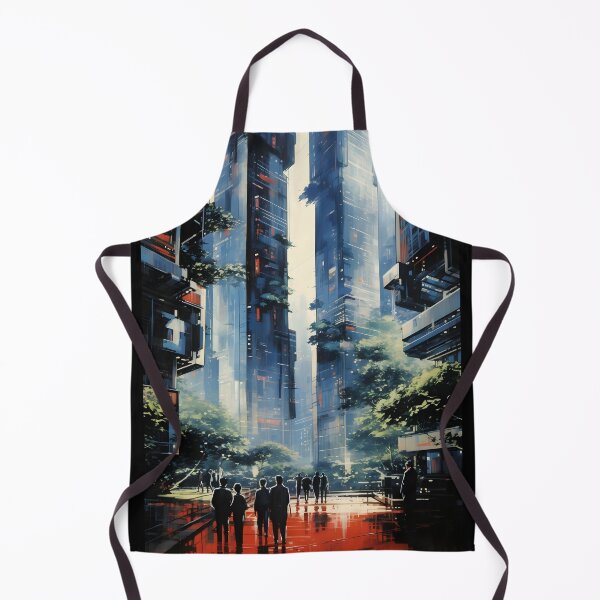 Item preview, Futuristic Utopian Cityscape with Glass Facades of Skyscrapers and Green Spaces designed and sold by Je-we.