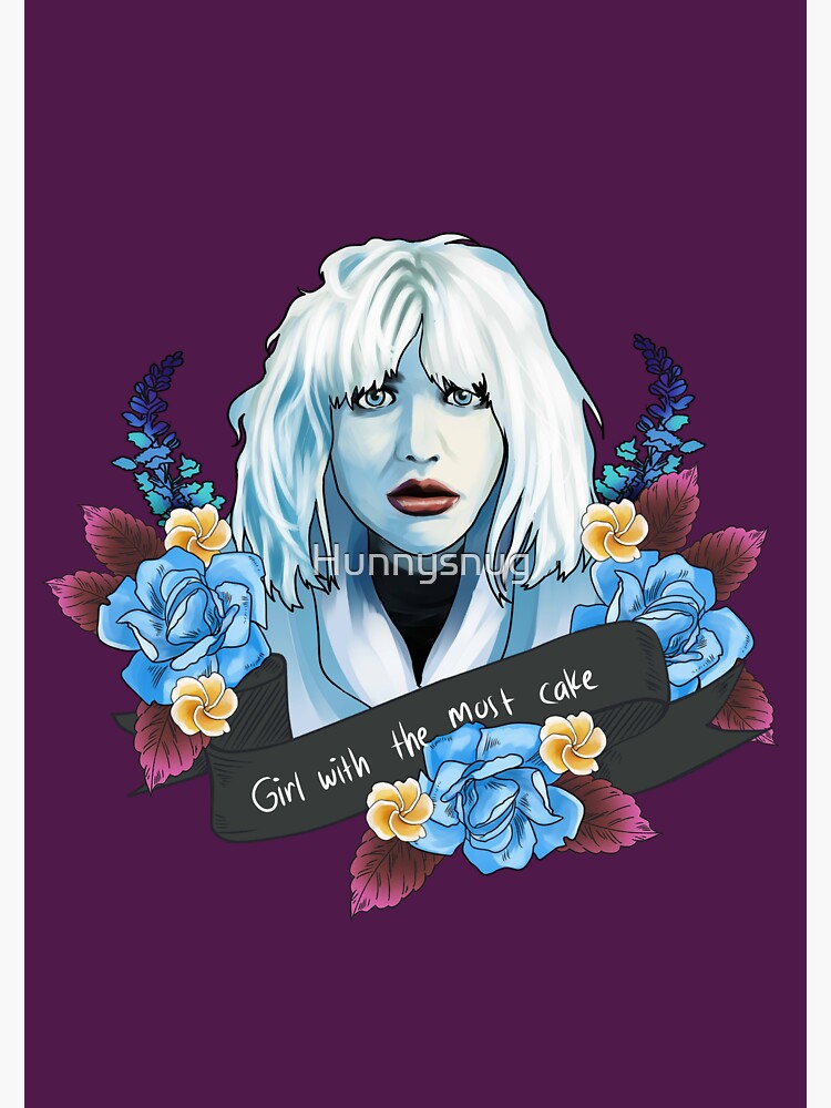 "Courtney Love is the Girl with the Most Cake" Sticker for Sale by