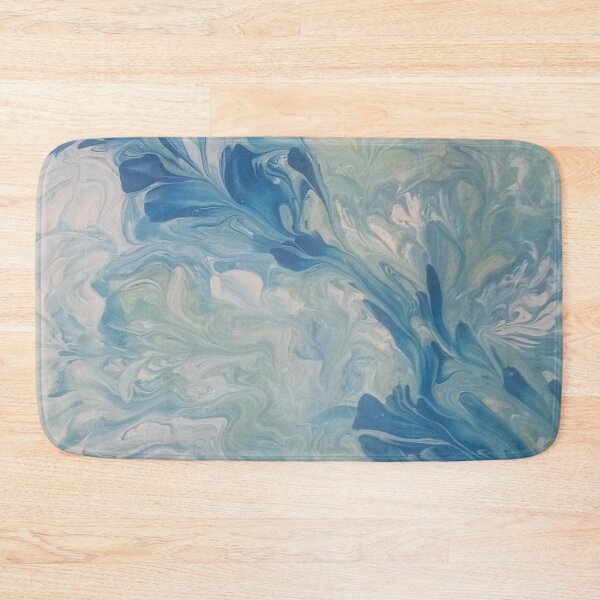 Item preview, Light Blue Turquoise And White Abstract Leaves designed and sold by JANA4446.