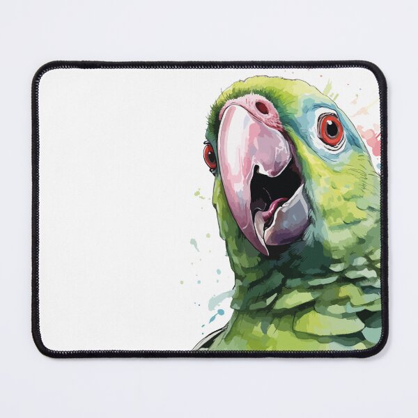 Item preview, Funny green parrot head - art print designed and sold by Capictures.
