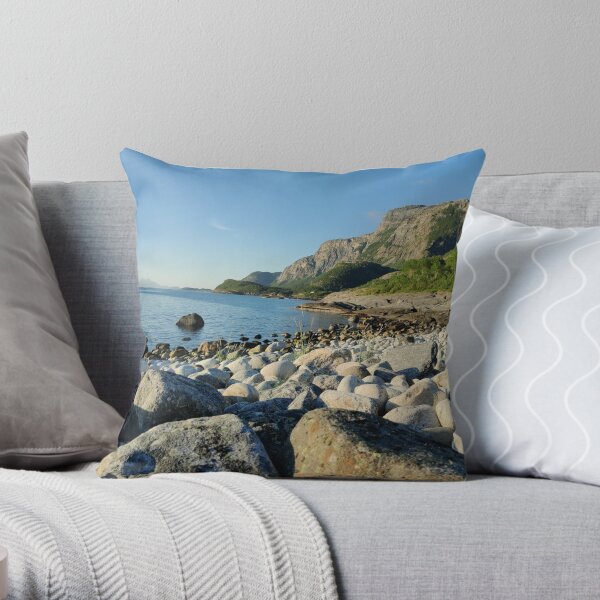 Shoreline in the north Throw Pillow