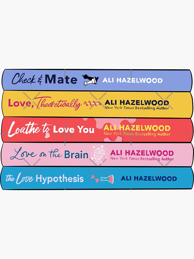 Ali Hazelwood book stack Postcard for Sale by PaintedByJamie