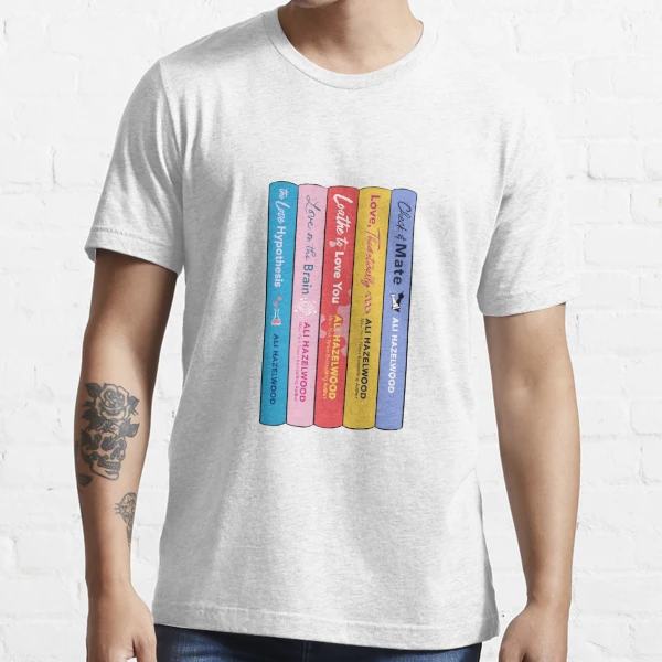 Ali Hazelwood book stack Essential T-Shirt for Sale by PaintedByJamie