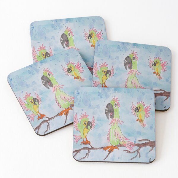 Item preview, Fun Parrot family designed and sold by RockPaperArt.