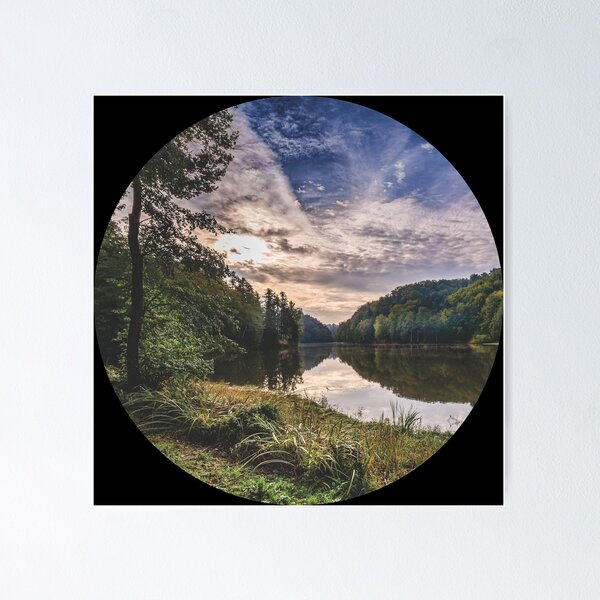 Item preview, Landscape - Sunset - Round - Forest designed and sold by MarcioCellos.