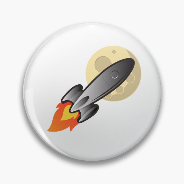 Item preview, Retro Space Rocket Ship Moon Flyby designed and sold by Cotton Jam.