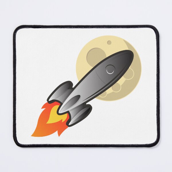Item preview, Retro Space Rocket Ship Moon Flyby designed and sold by Cotton Jam.