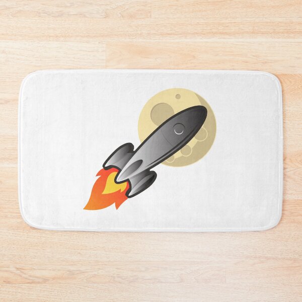 Item preview, Retro Space Rocket Ship Moon Flyby designed and sold by Cotton Jam.