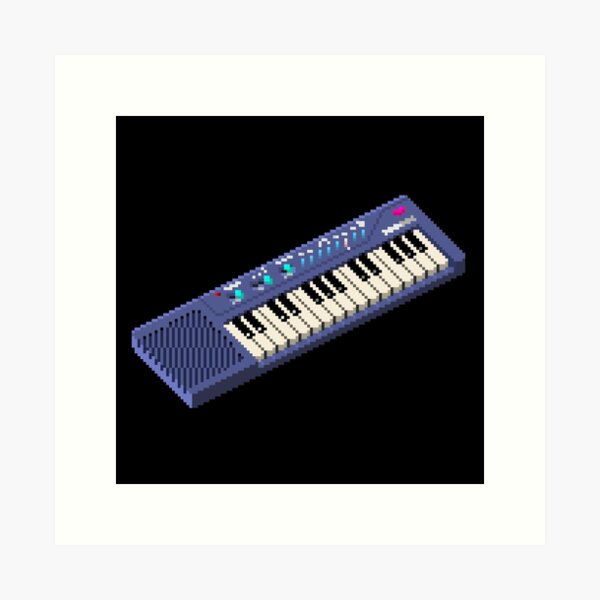 Mini piano no estilo pixel art