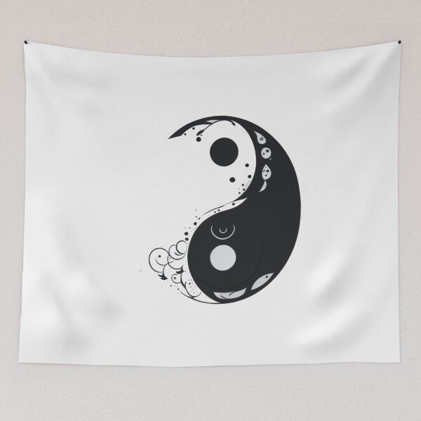 Item preview, black and white yin yang designed and sold by Majkel & Majkel.