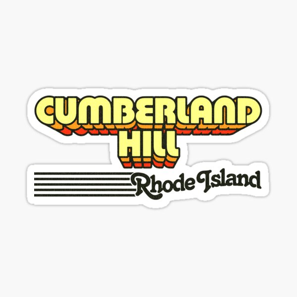 "Cumberland Hill, Rhode Island Retro Stripes" Sticker by retroready
