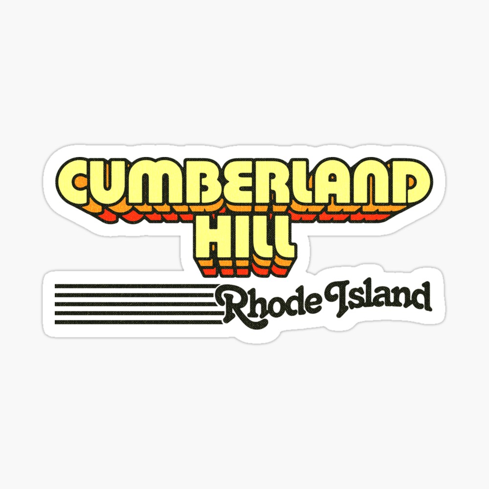 Cumberland Hill, Rhode Island | Retro Stripes Sticker
