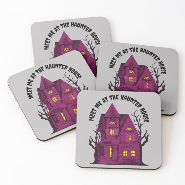 Item preview, Meet Me at the Haunted House Maroon Halloween designed and sold by Sunshine-Dreams.