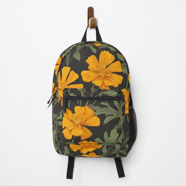 Item preview, Orange Marigold Floral Pattern designed and sold by SynthiPrint.