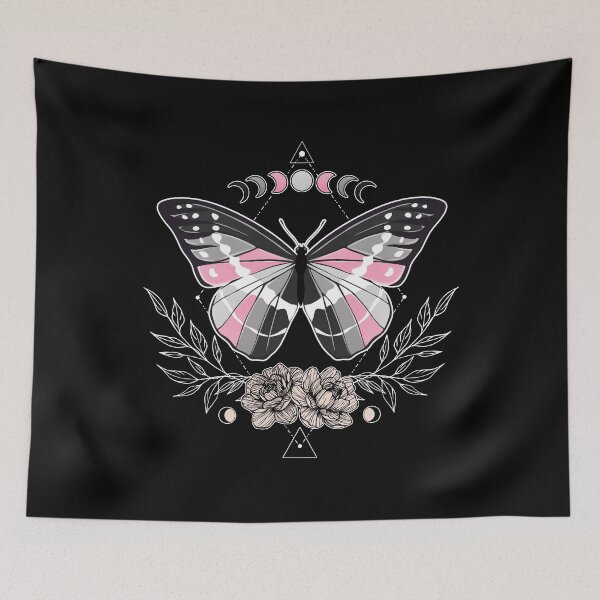Item preview, Demigirl Butterfly LGBT Pride Flag designed and sold by Clara Hollins.