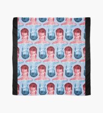 Red & Blue David Bowie by Cupcakes and Chopsticks Scarf