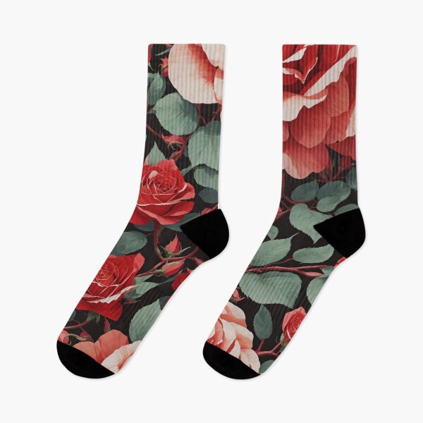 Item preview, Elegant Red Rose Floral Pattern designed and sold by SynthiPrint.