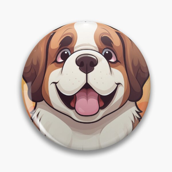 Item preview, Happy Saint Bernard  designed and sold by capybarahands.